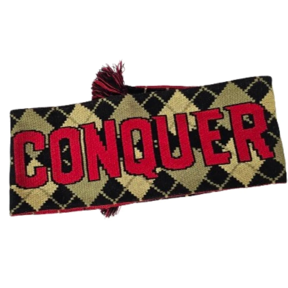 Ruffneck Atlanta United Argyle Scarf - Red, Black, Gold